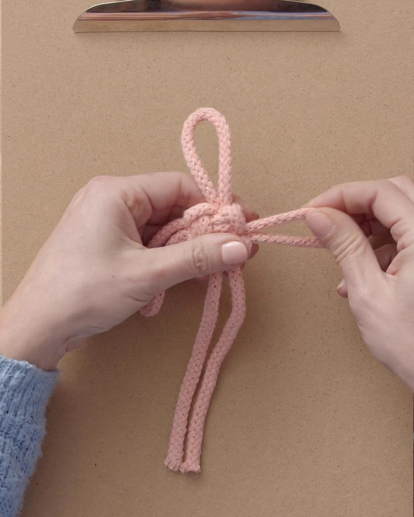 Repeat the petal-knotting process