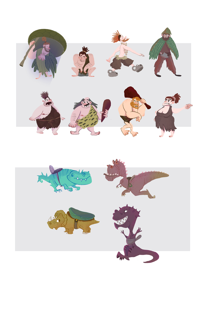 mascotas y bocetos previos