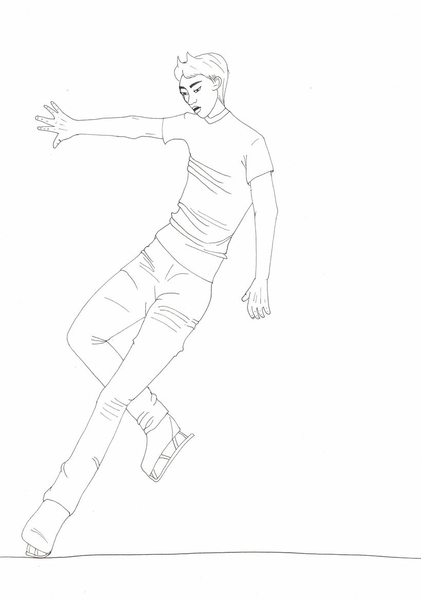 Me gusta fijarme en las poses y el movimiento de bailarines y patinadores artísticos, este es un homenaje a Yuzuru Hanyu.