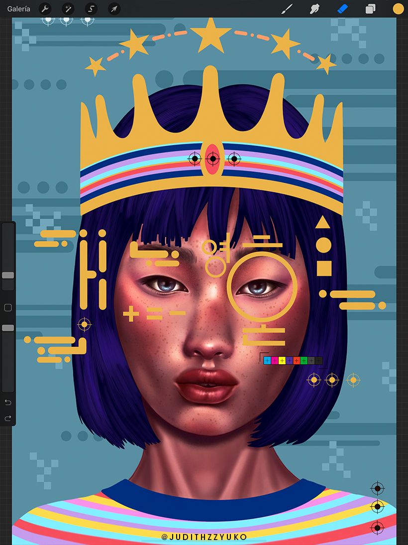 Mi Proyecto del curso: Retrato creativo ilustrado con Procreate 1