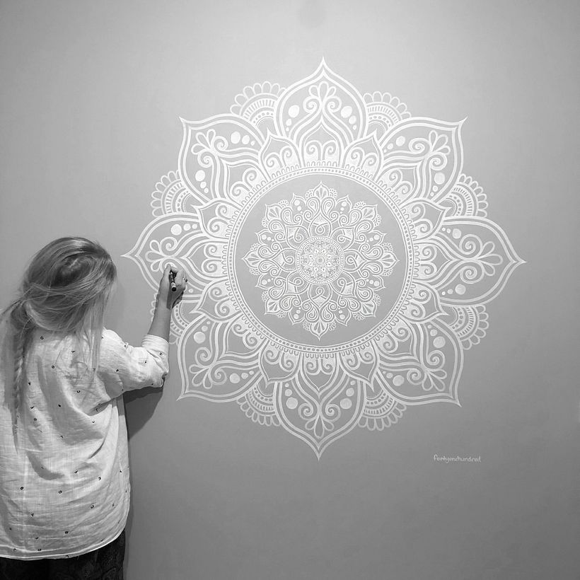 Private Commission - Mandala Mural -1