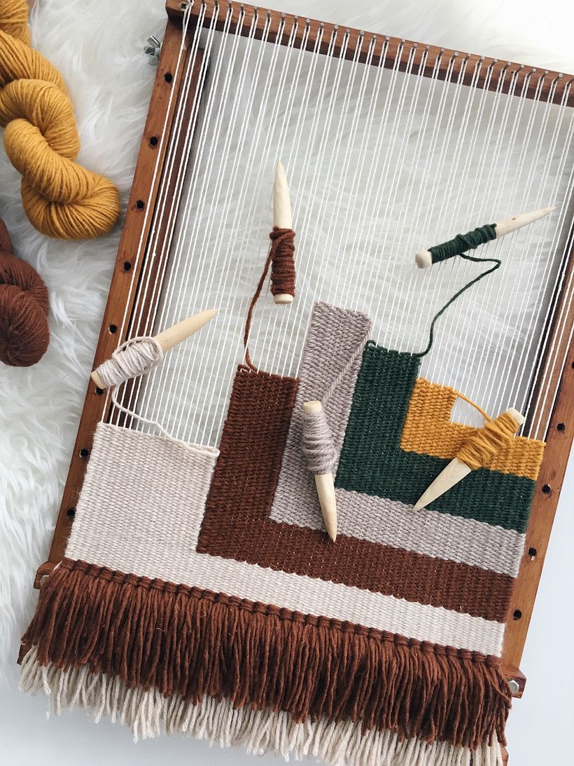 Proceso de tejido de uno de los tapices