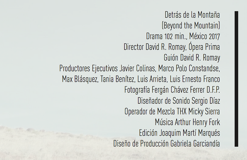 "Detrás de la Montaña" Ficha técnica