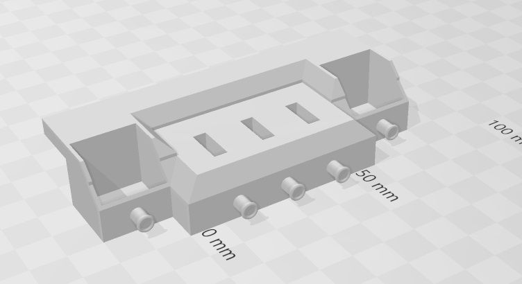 Un soporte para tener los USB en un perfil de metal, por detras tiene los huecos para los imanes