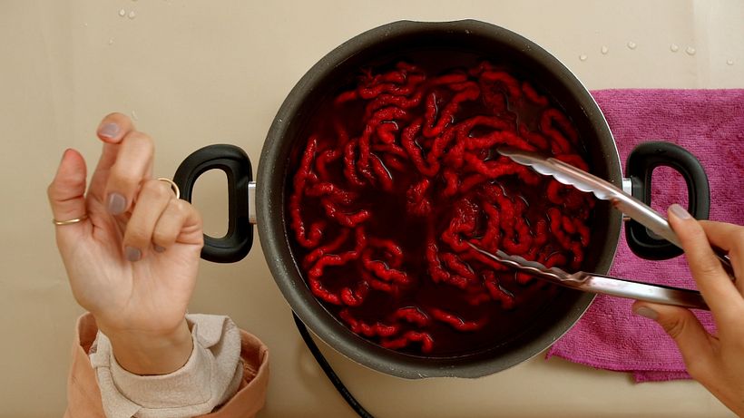 Tutorial Macramê: como tingir uma tapeçaria têxtil 11