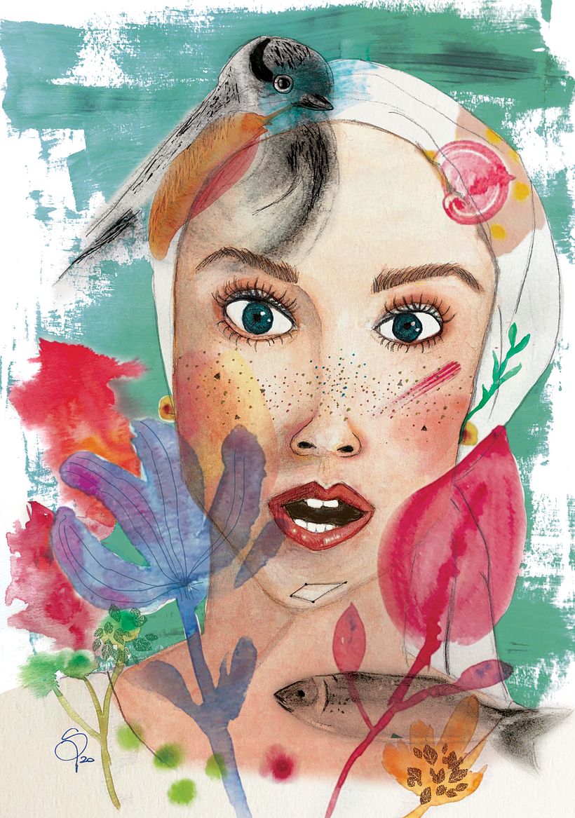 My project in Illustrated Portrait in Watercolor course 0