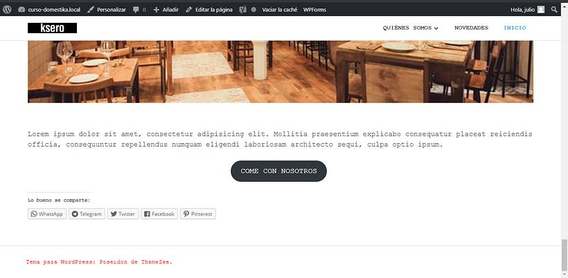 Mi Proyecto del curso: Creación de una web profesional con WordPress 7