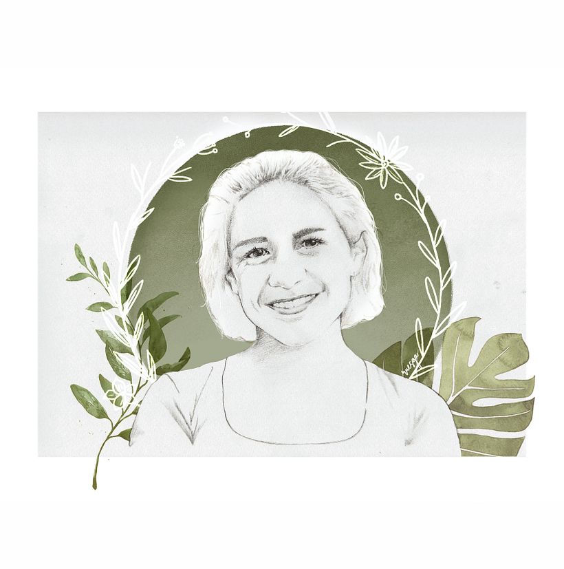 mariaruesgam_Proyecto del curso: Retrato con lápiz, técnicas de color y Photoshop -1