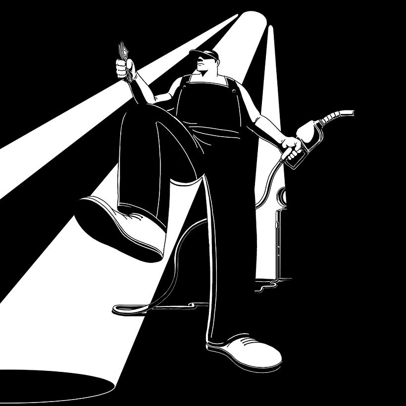 La ilustración original antes de agregarla al poster