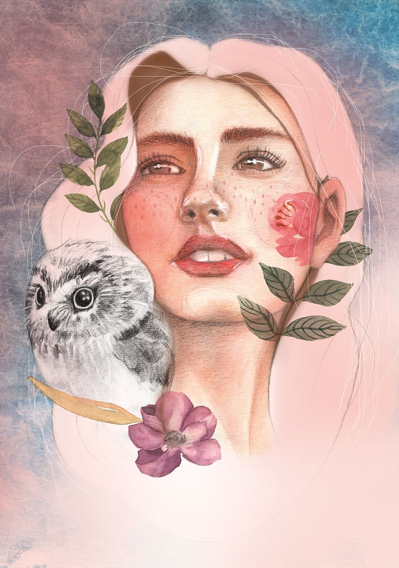Mi Proyecto del curso: Retrato ilustrado en acuarela 0