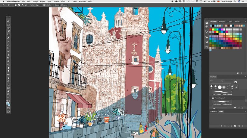 Tutorial Ilustración arquitectónica: cómo añadir sombras en Photoshop 5