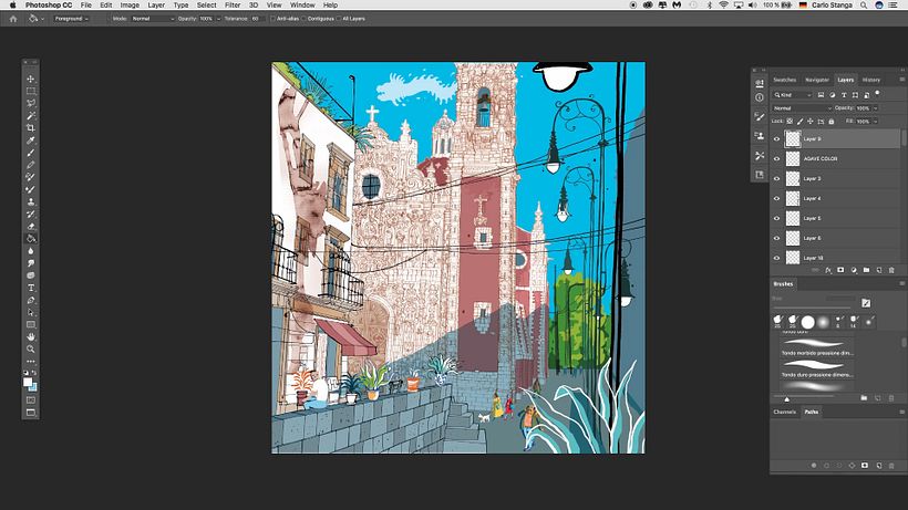 Tutorial Ilustración arquitectónica: cómo añadir sombras en Photoshop 9