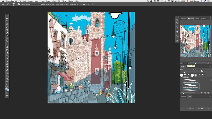 Tutorial Ilustración arquitectónica: cómo añadir sombras en Photoshop 15