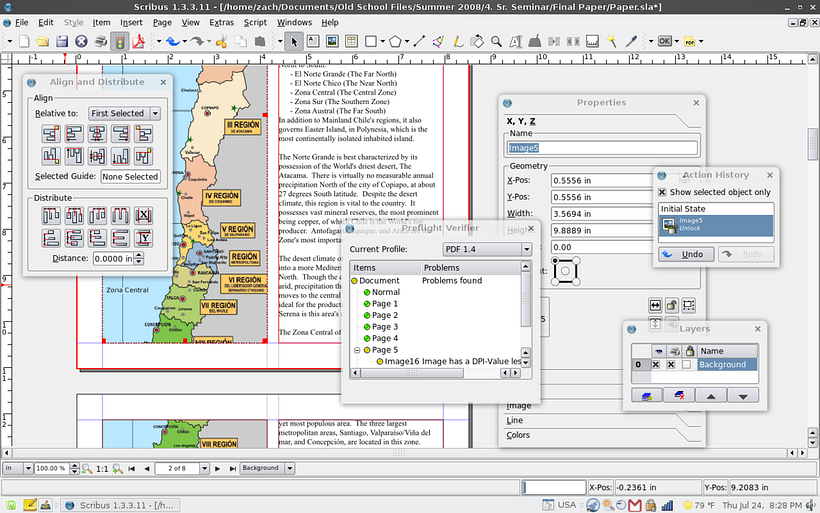 Duas versões do Scribus: código aberto permite a desenvolvedores fazer constantes mudanças