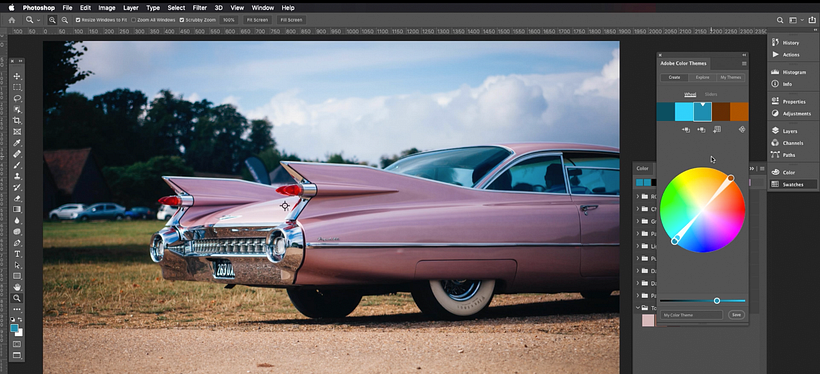 Complementary color palette created with blue as the key color