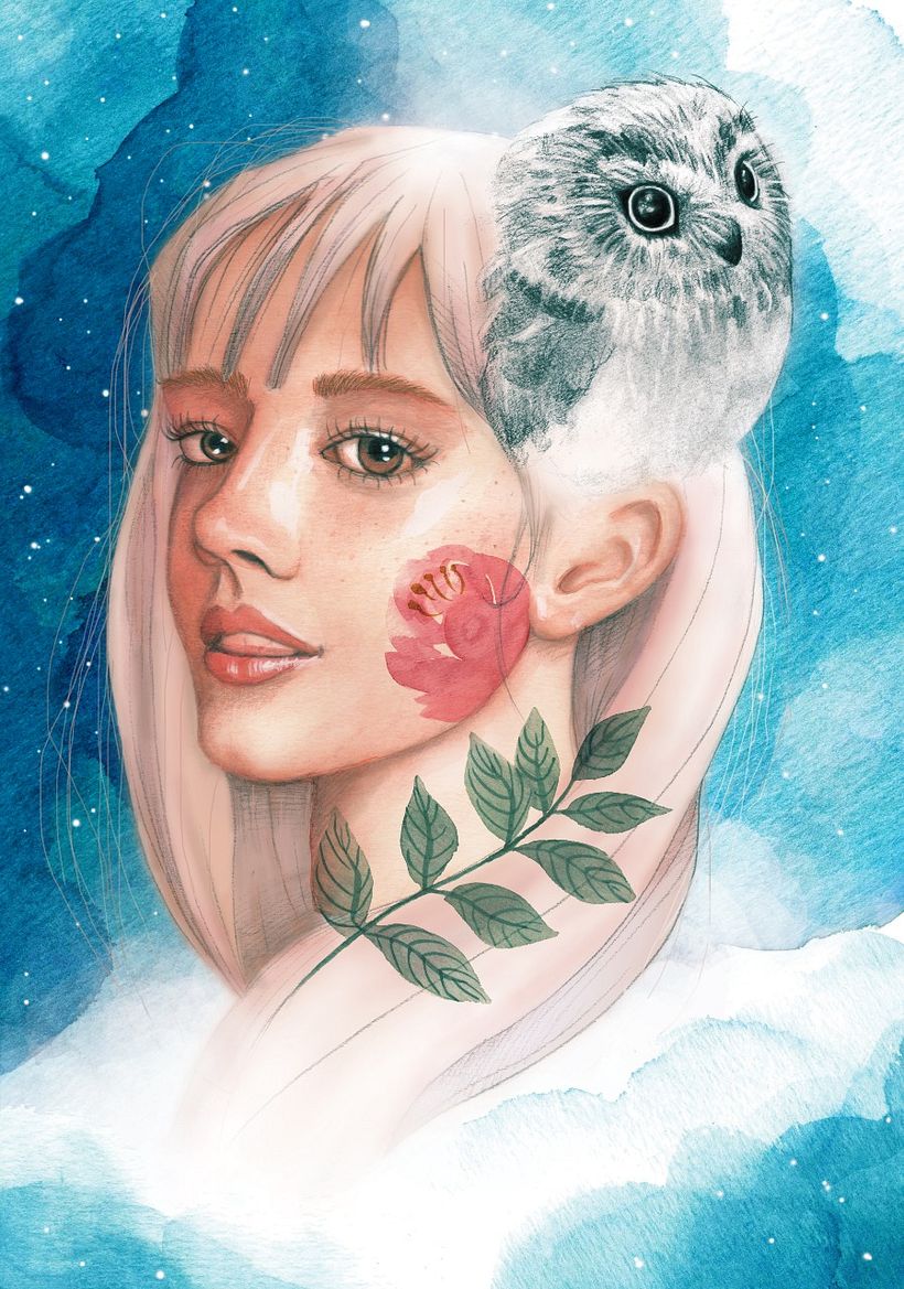 Mi Proyecto del curso: Retrato ilustrado en acuarela 0
