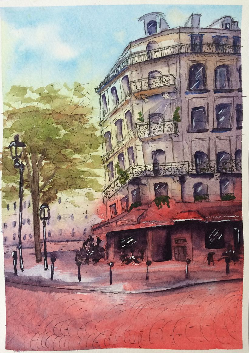My project in Architectural Sketching with Watercolor and Ink course -1