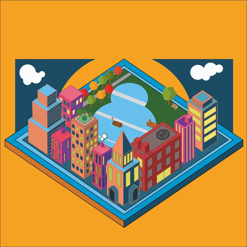 Mi Proyecto del curso: Ilustración vectorial isométrica desde cero 0