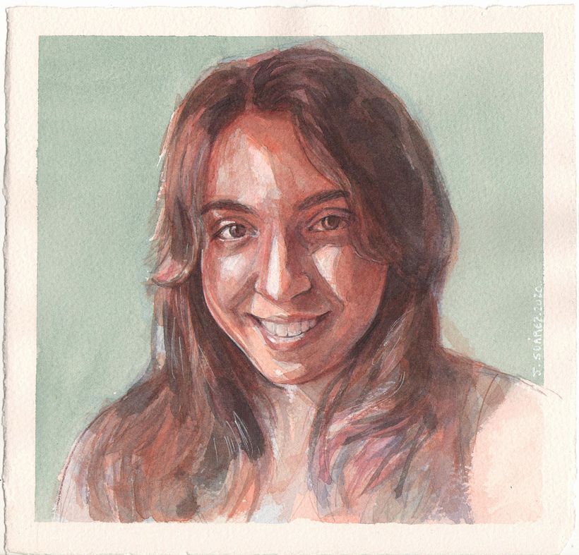 Resultado final del segundo retrato.