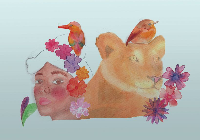 Mi Proyecto del curso: Retrato ilustrado en acuarela 0