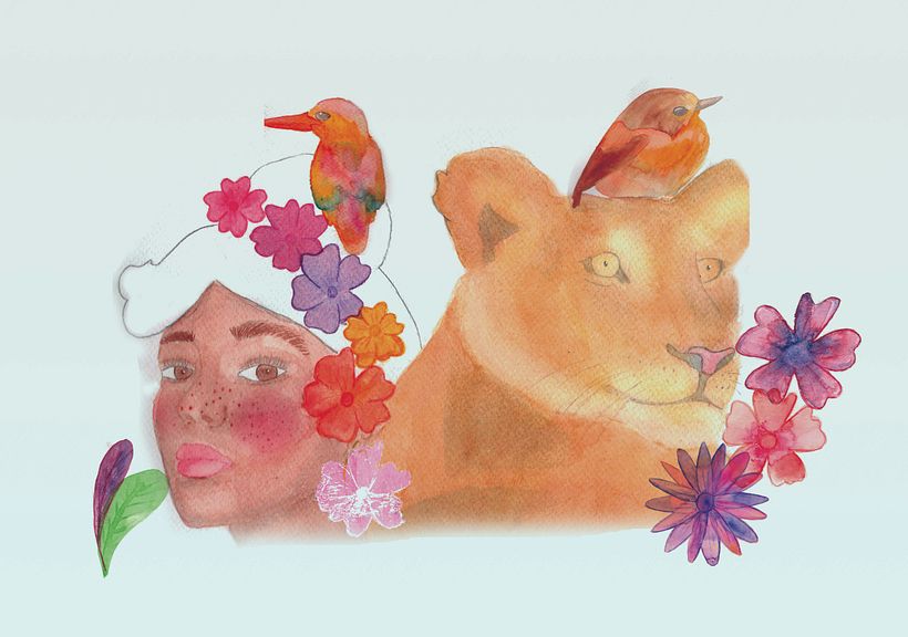 Mi Proyecto del curso: Retrato ilustrado en acuarela 1