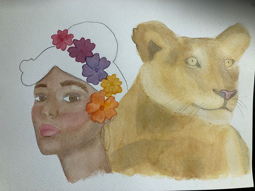 Mi Proyecto del curso: Retrato ilustrado en acuarela 2