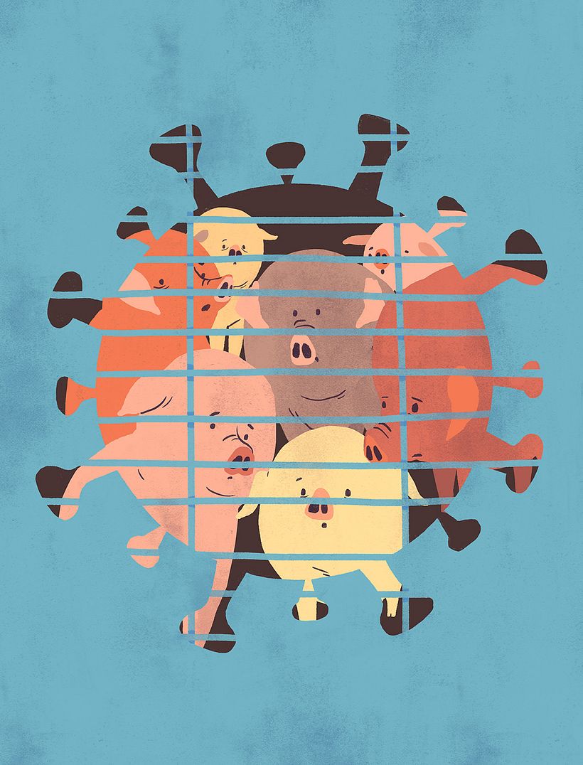 Editorial illustrations: Djurens Rätt (Swedish Animal rights magazine) 0