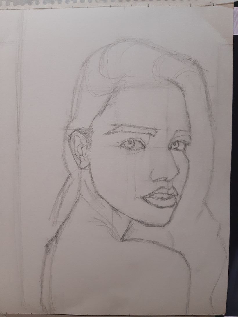Retrato con grafito. 2
