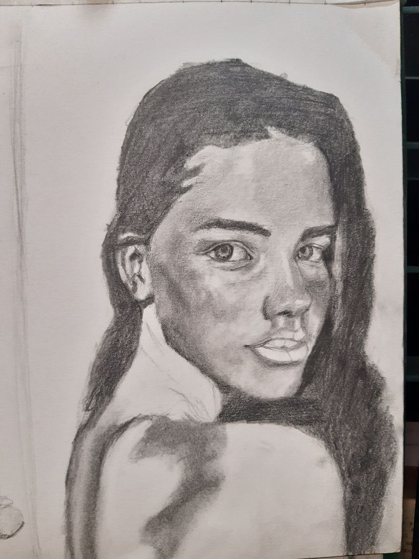 Retrato con grafito. 5