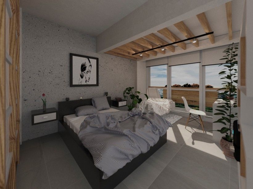 Vista de la habitación desde la parte interna