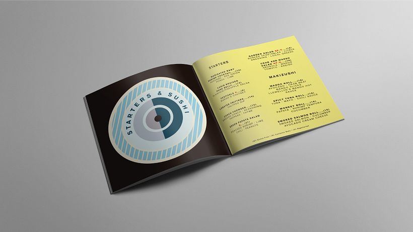 Interior menú comidas