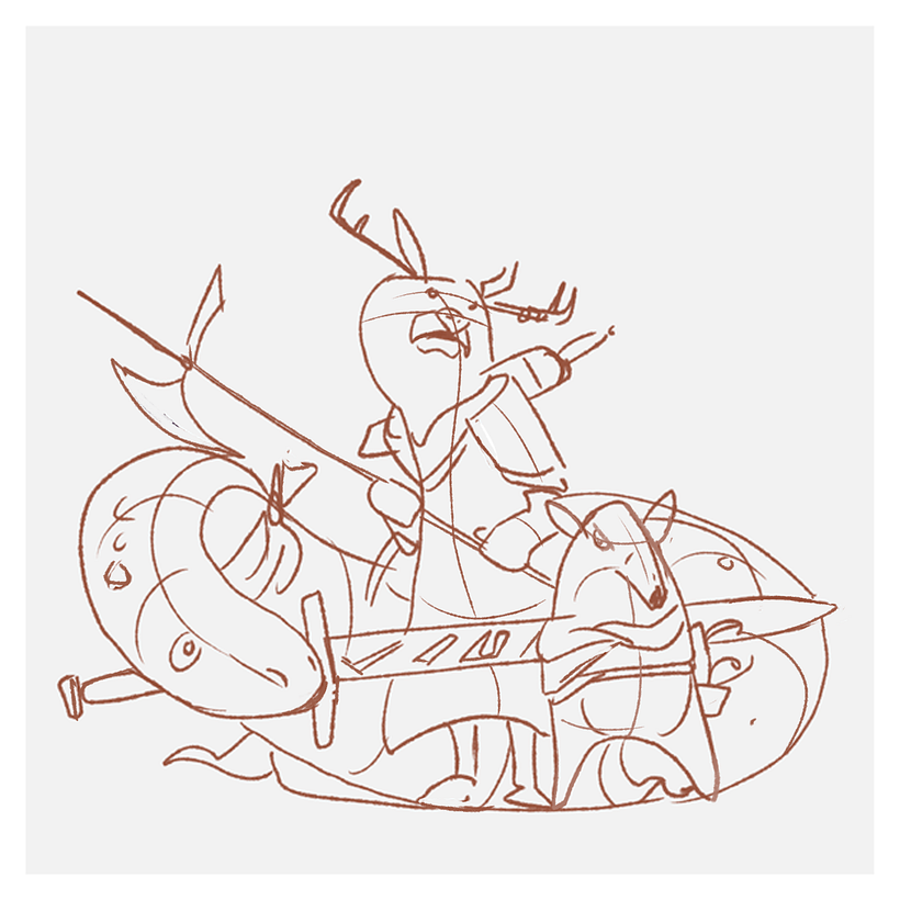 Me cuesta ser tan sintético como lo es patricio, con solo unos trazos ya cuenta mucho. Me gusta añadir muchos detalles. 