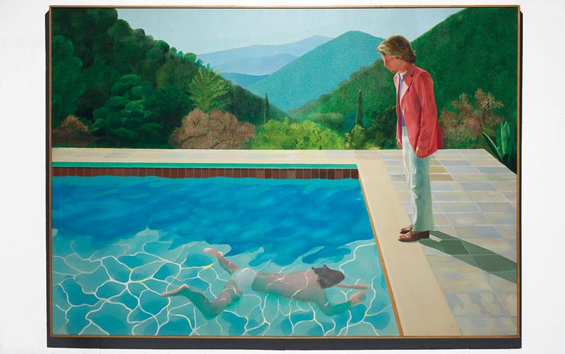 Portrait of an Artist (Pool with Two Figures), 1972, by David Hockney
