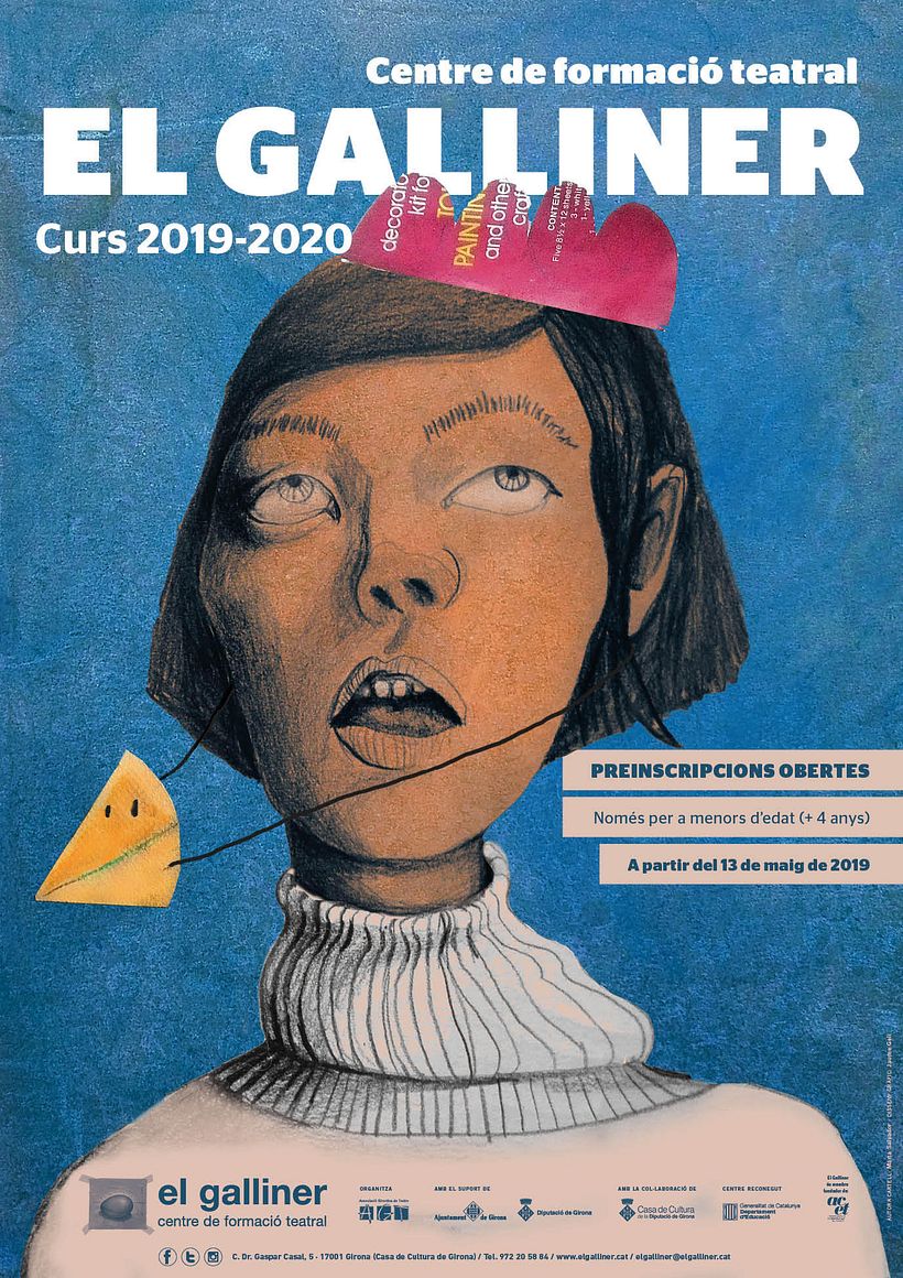 Cartel para el centro de formación teatral de Girona 0