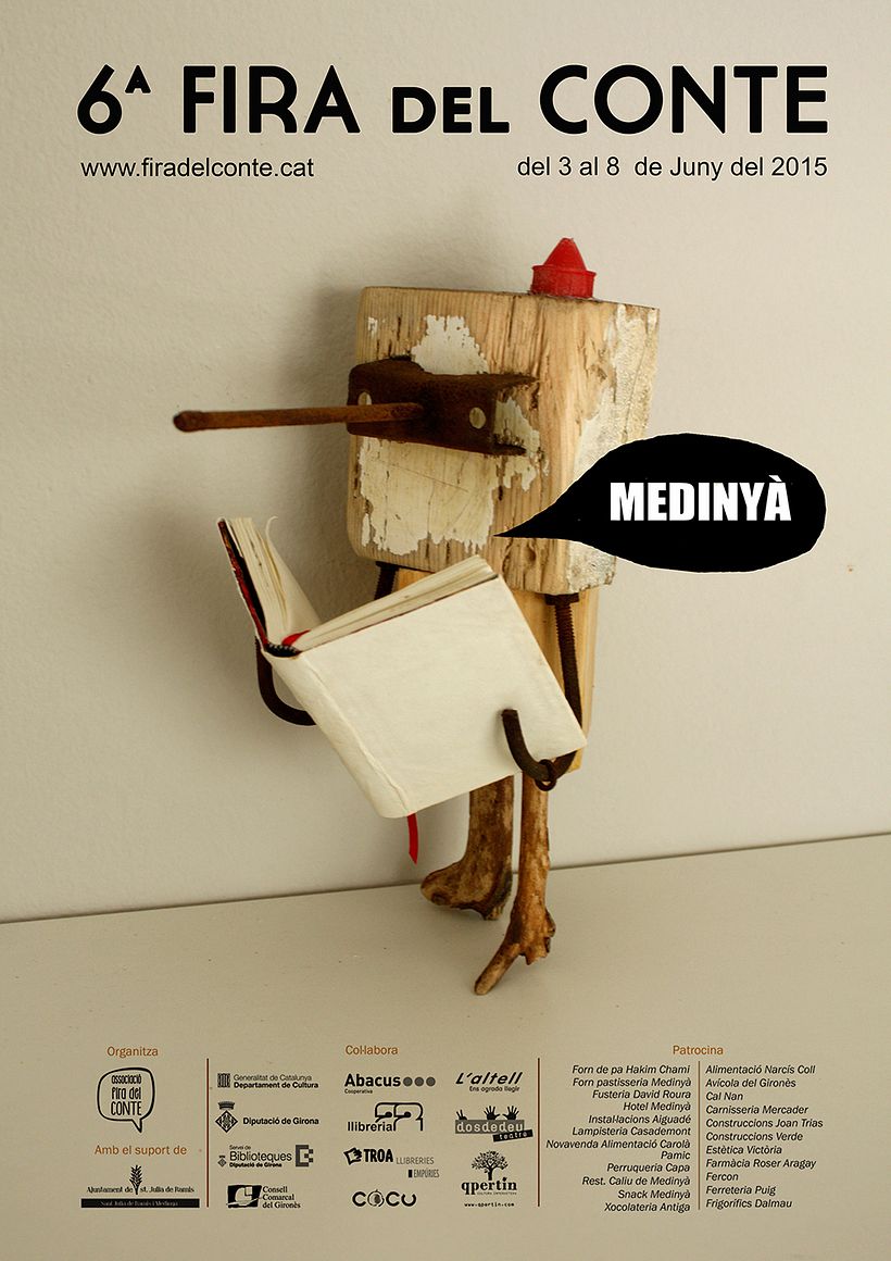 cartel feria del cuento medinyà 2015 - Tradycyjna ilustracja