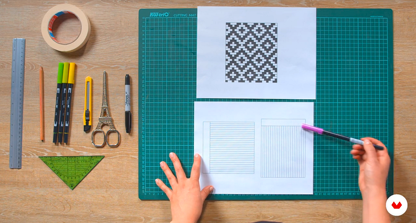 Process for creating a pattern, Carolina Ortega