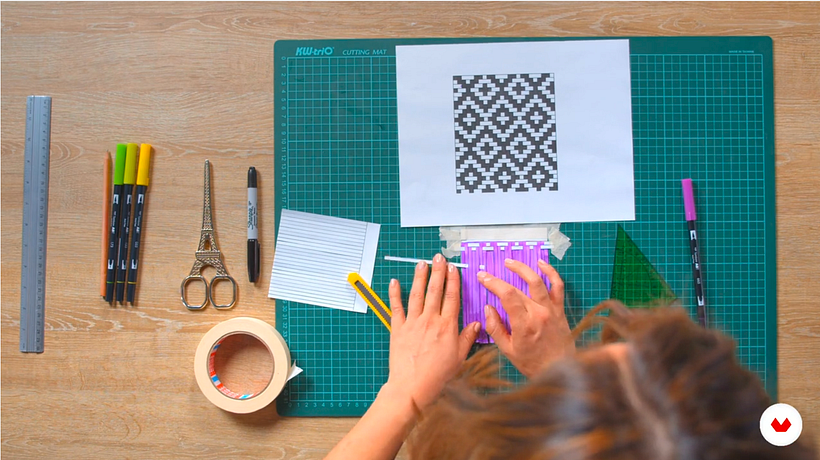 Process for creating a pattern, Carolina Ortega