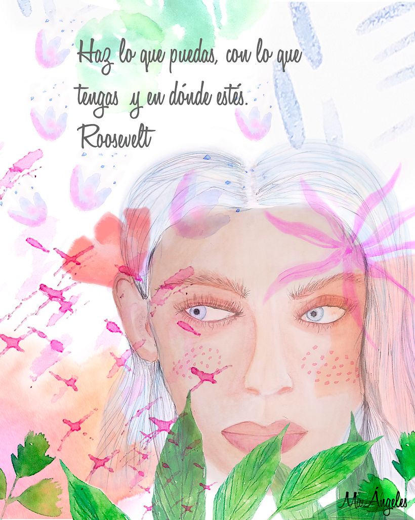 Mi Proyecto del curso: Retrato ilustrado en acuarela 0