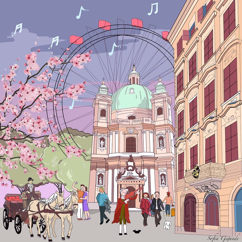 My project in Architectural Illustration: Capture a City’s Personality course -1