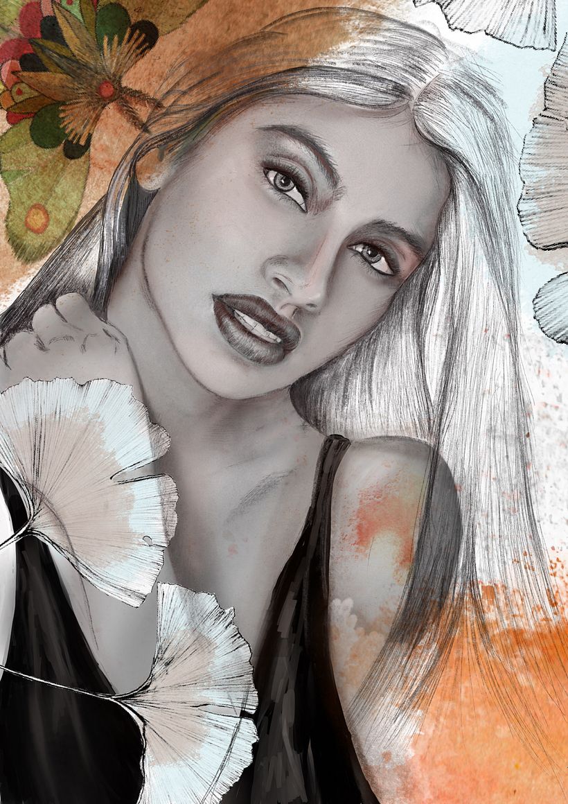 Mi Proyecto del curso: Retrato ilustrado con Procreate - Bellas Artes