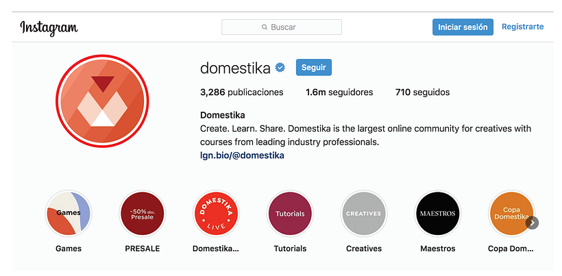 Montaje en Instagram