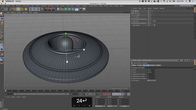 Using the Circle and N-side Vector, we can create a bevel for the dome