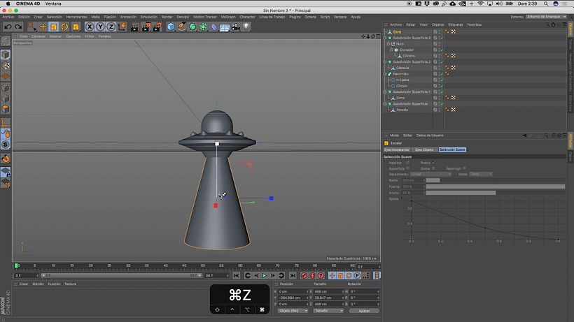 Change the Anchor Point to manipulate the tractor beam more easily