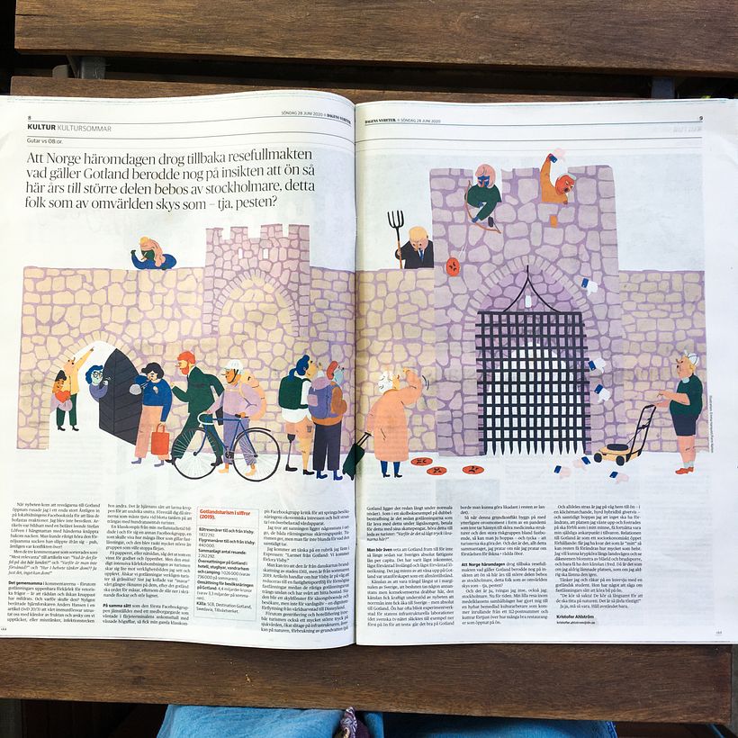 Editorial illustrations: Dagens Nyheter 4