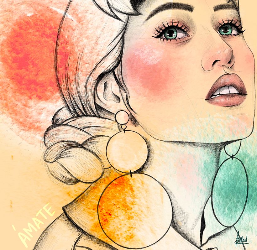 Mi Proyecto del curso: Retrato ilustrado con Procreate -1