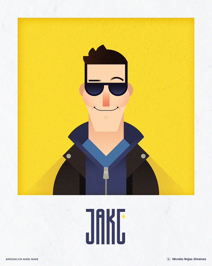 Brooklyn Nine-Nine · Retrato geométrico minimalista 1