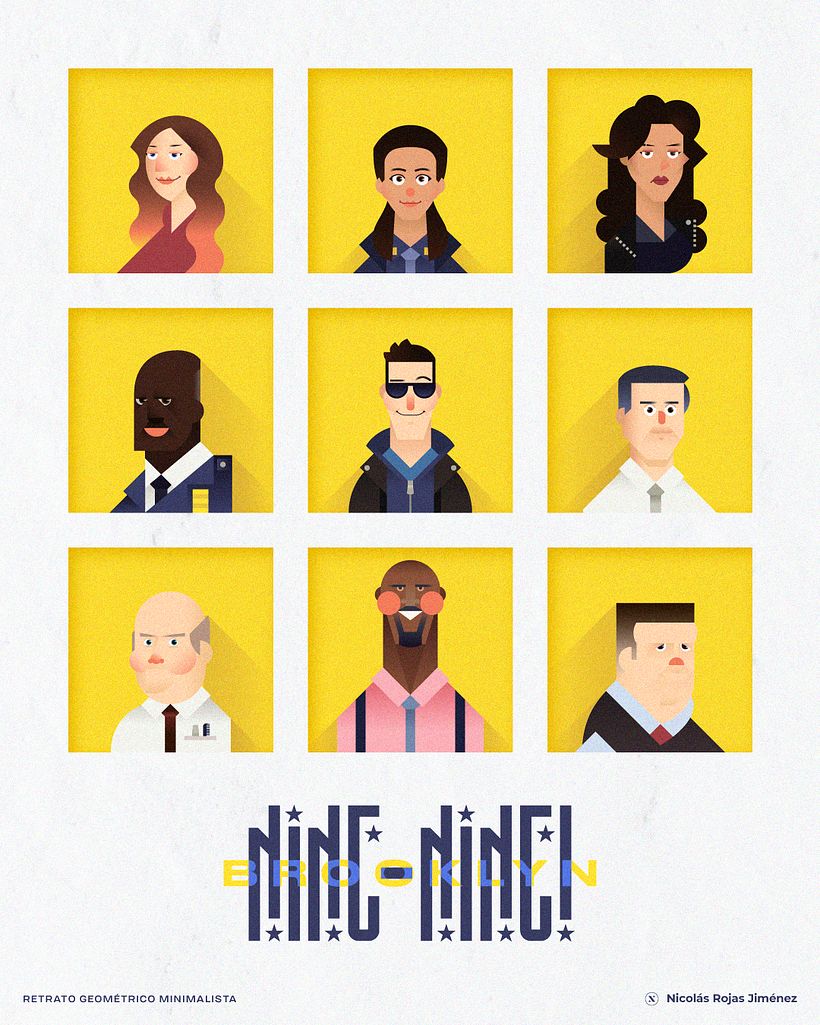 Brooklyn Nine-Nine · Retrato geométrico minimalista 0