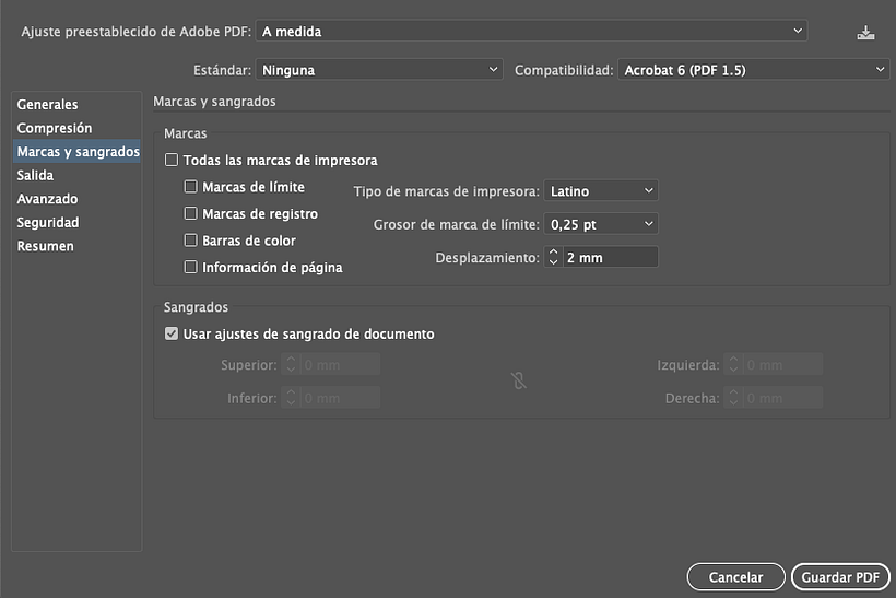 ¿Como borrar (que no ocultar) marcas de corte en PDF? 1