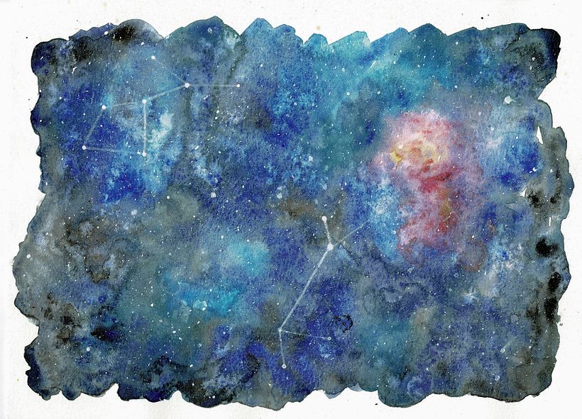 My galaxy! Quite happy but I will do others ;D (tried to scan it for a better lighting, colors have changed a little bit)