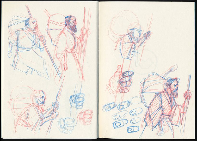 Estudio de postura, personaje, look&feel y algún detalle.